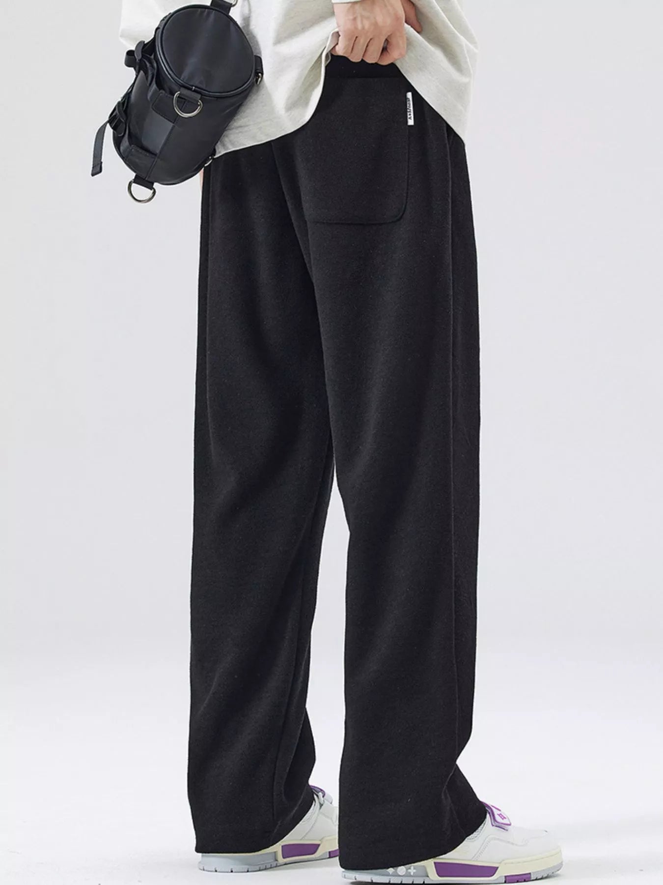 Casual Loose Fit Sweatpants Plus Size in Apricot for Men