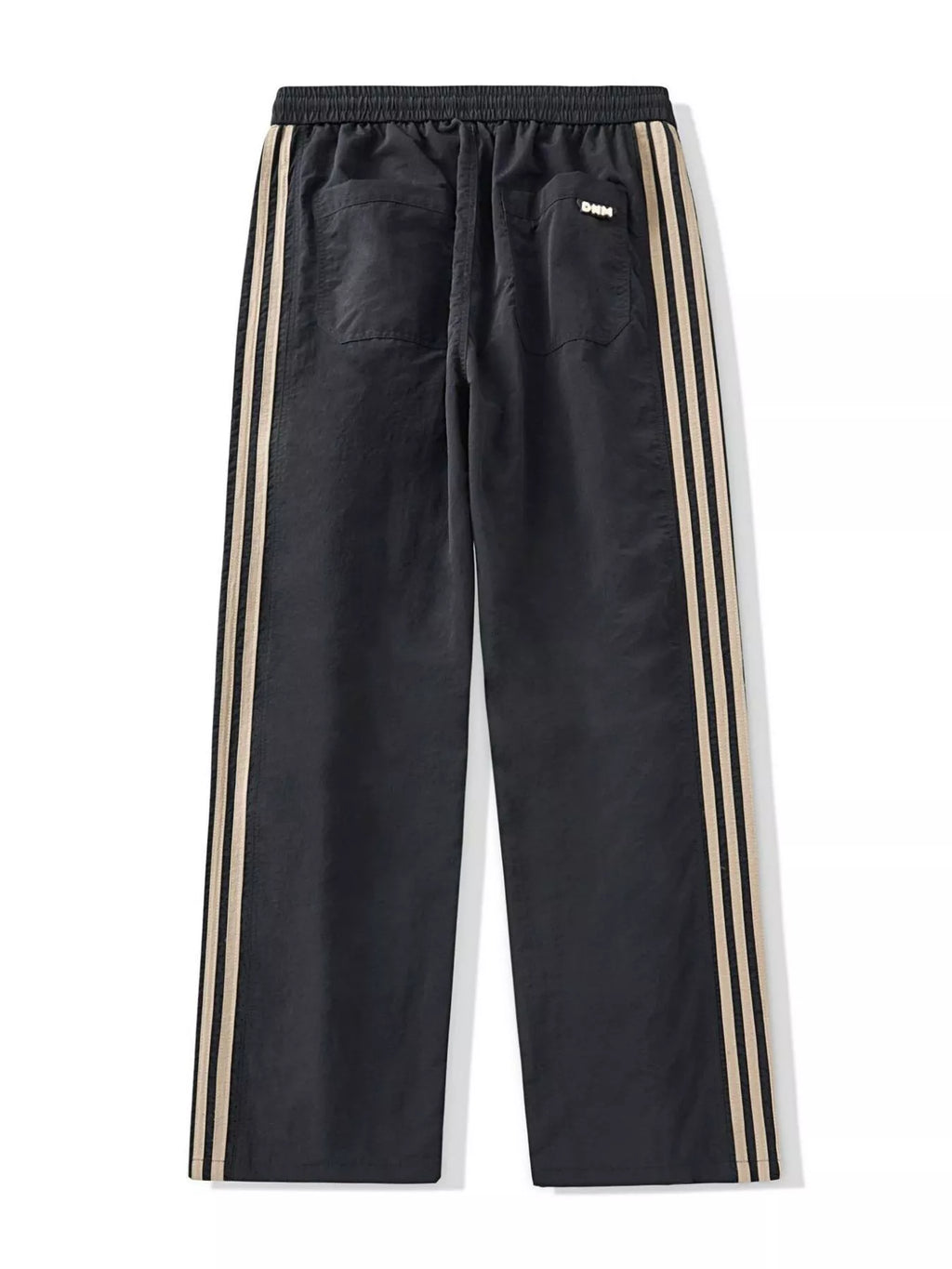 Side Striped Wide Leg Pants Plus Size in Khaki for Men
