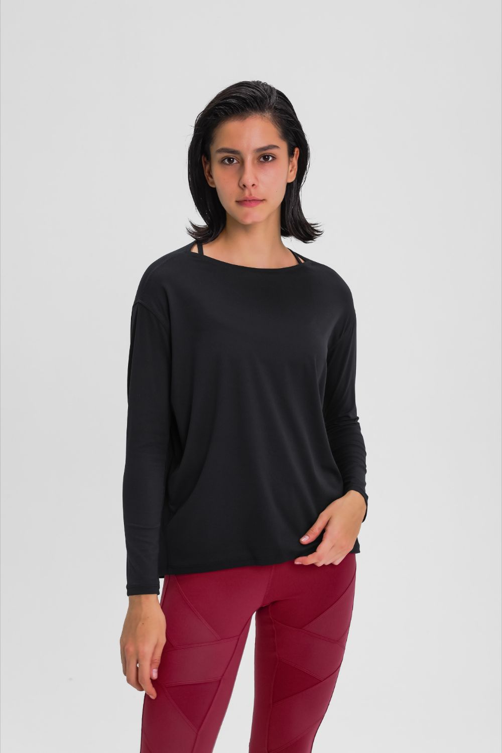 Loose Fit Active Top in White for Women