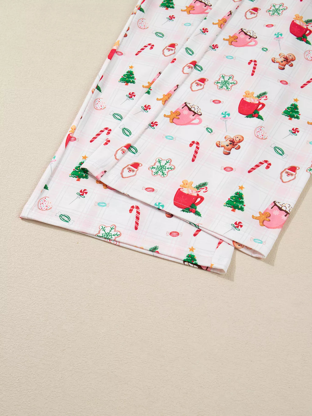 Christmas Spirit Cute Holiday Print Short Sleeve Shirt and Pants 2pcs Pajama Set for Women