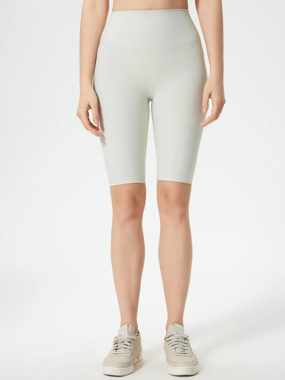 High Waist Active Shorts in Gray for Women