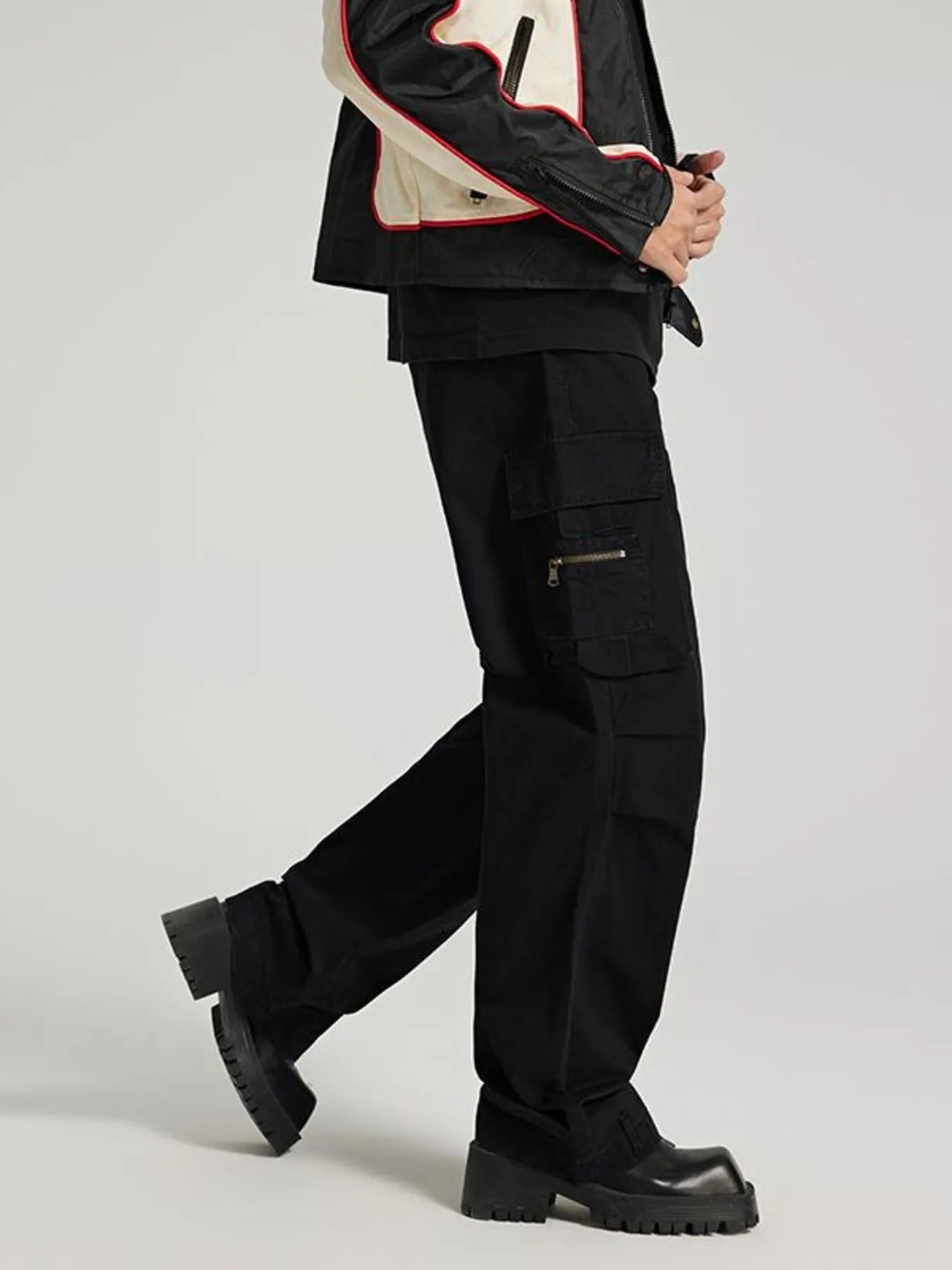 Vintage Washed Cargo Jeans in Gray for Men