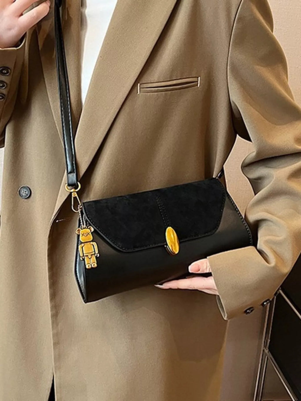 Adjustable Strap Flap Crossbody Bag for Women