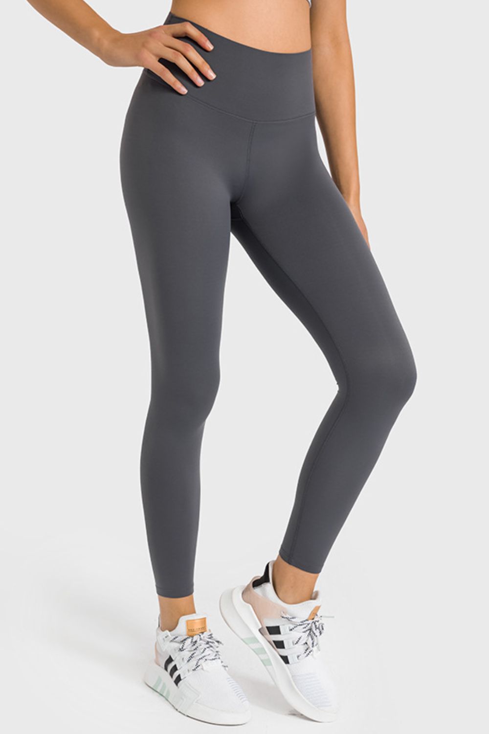 High Waist Ankle-Length Yoga Leggings in Peacock Blue for Women