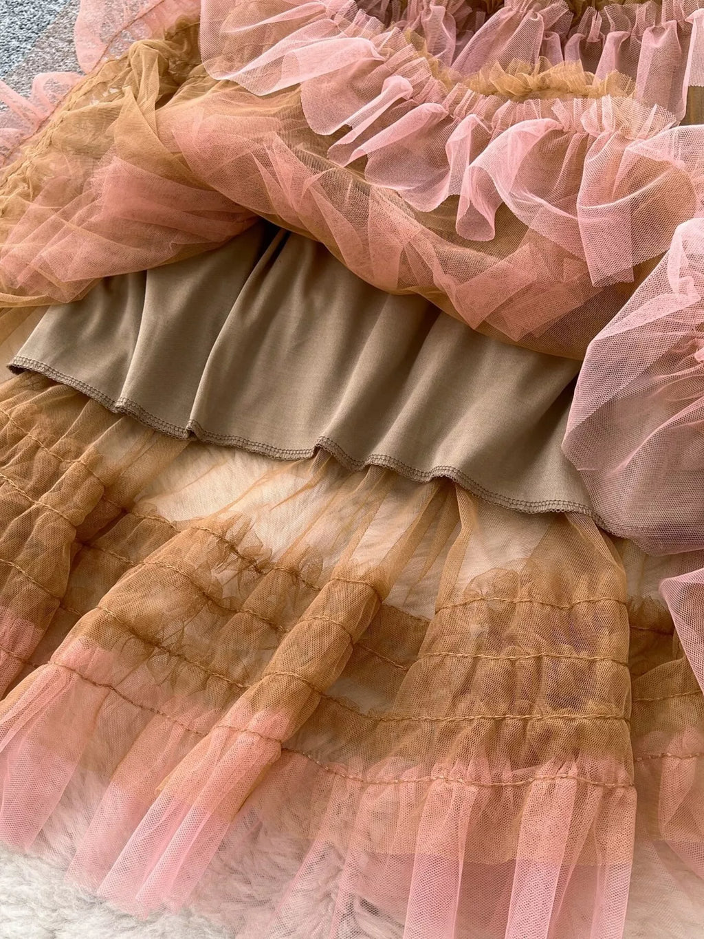 Ruffle Tulle Skirt for Women