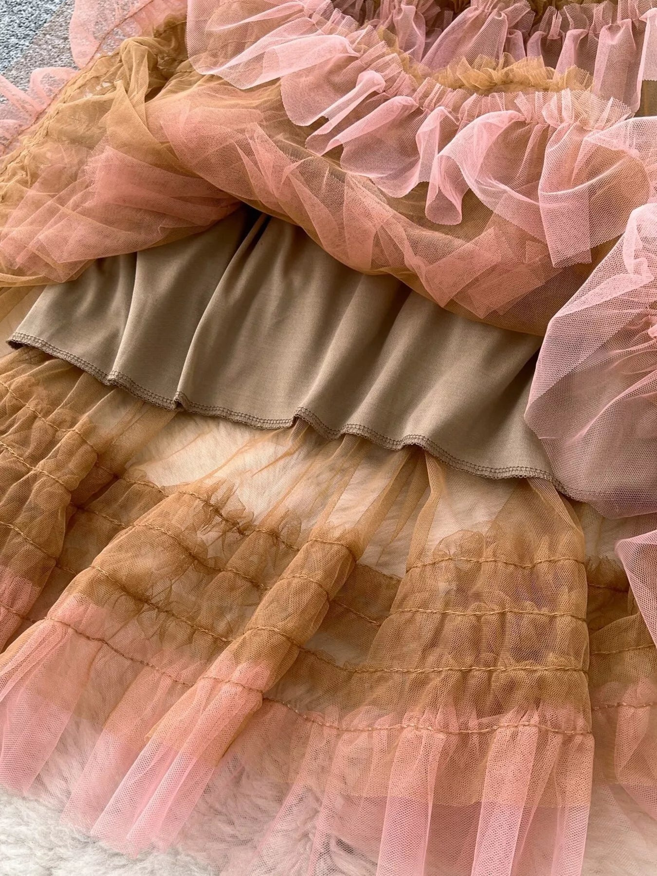 Ruffle Tulle Skirt for Women
