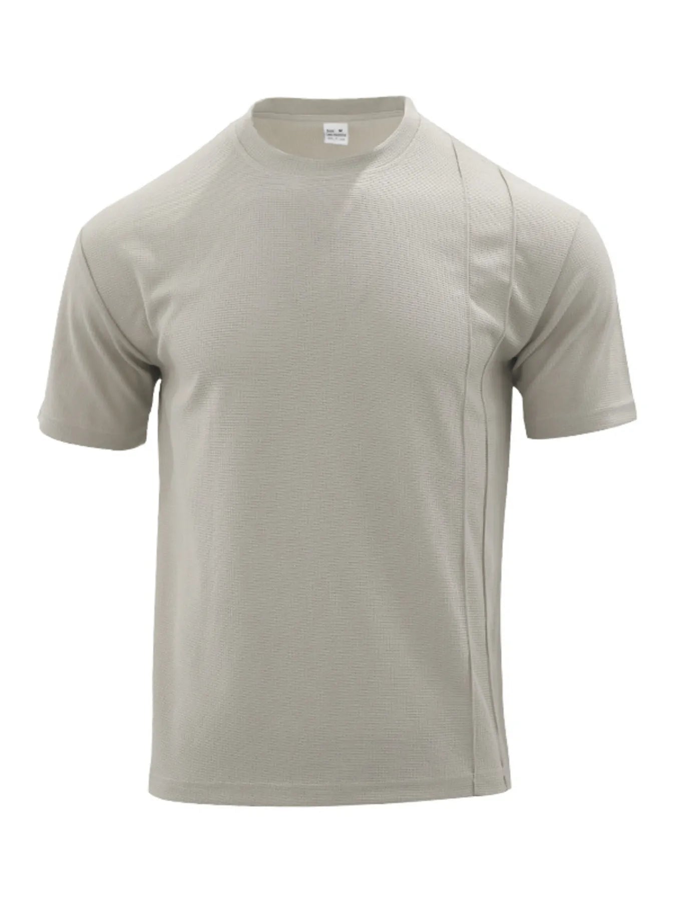 Round Neck Tee and Shorts Set Plus Size in Khakis for Men