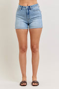 High-Waisted Slim Short with Cell Phone Back Pockets in Md for Women