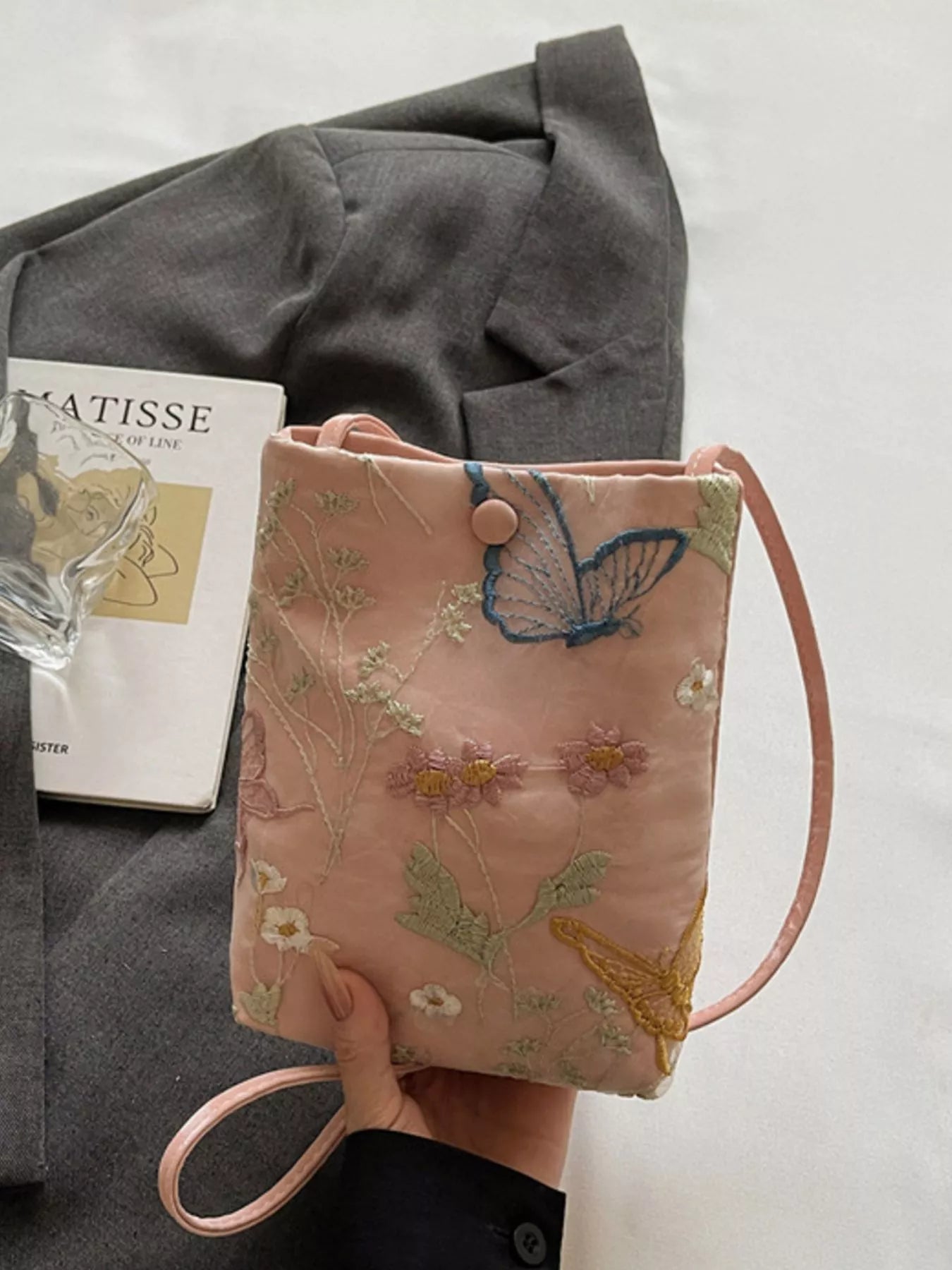 Embroidered Lightweight Crossbody Bag for Women