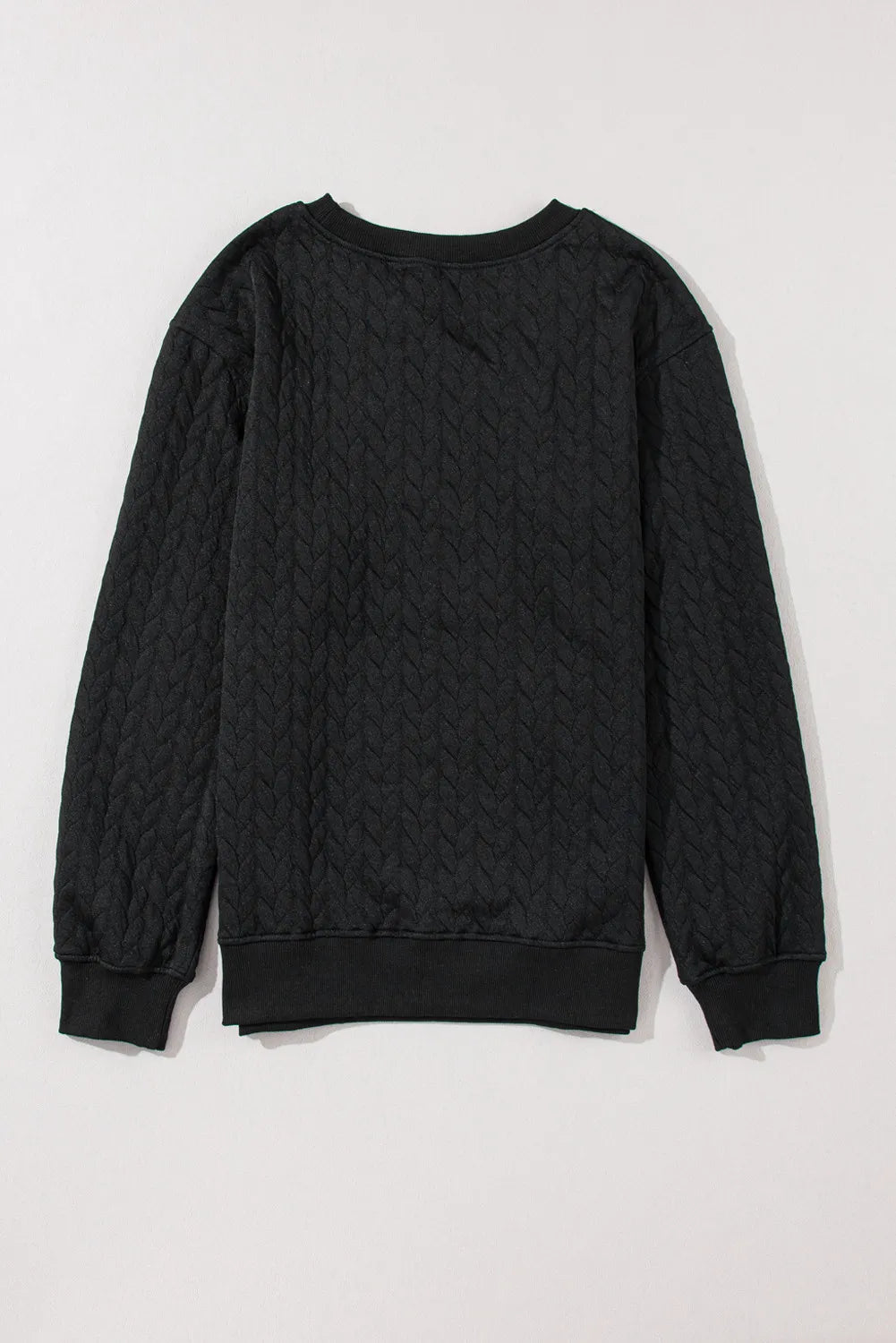 Plus Size Merry and Cable Knit Pullover Sweatshirt in White for Women