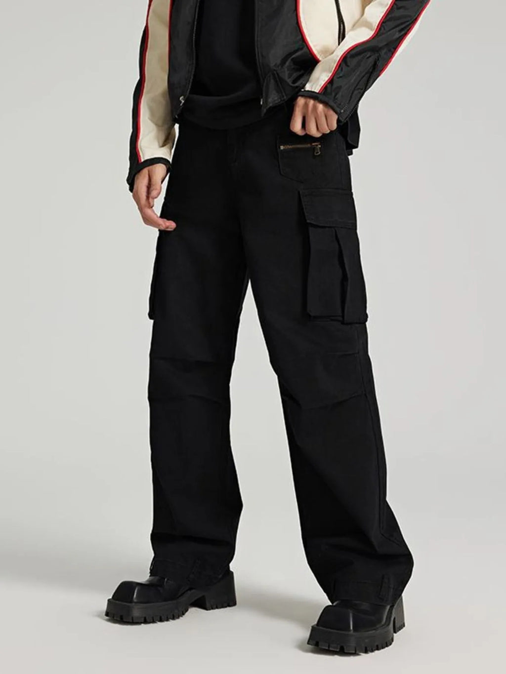 Vintage Washed Cargo Jeans in Gray for Men