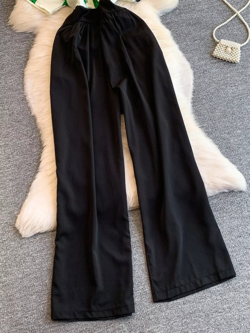 White Printed Wide Leg Jumpsuit for Women