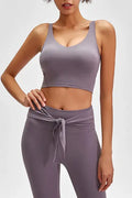 Scoop Back Sports Bra in Mauve for Women