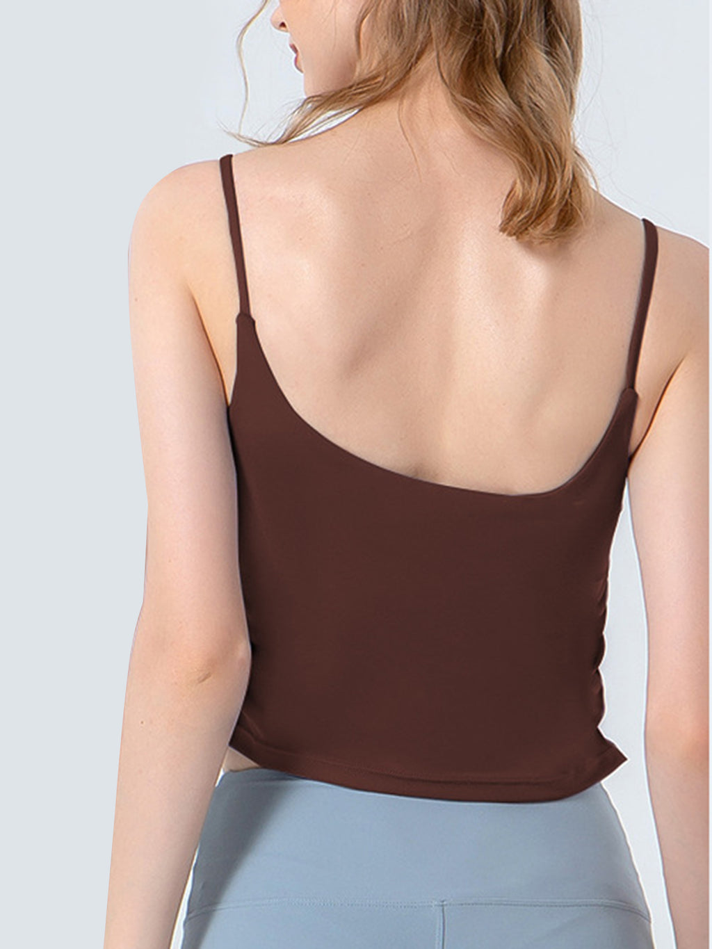 Ruched Sports Cami in Black for Women