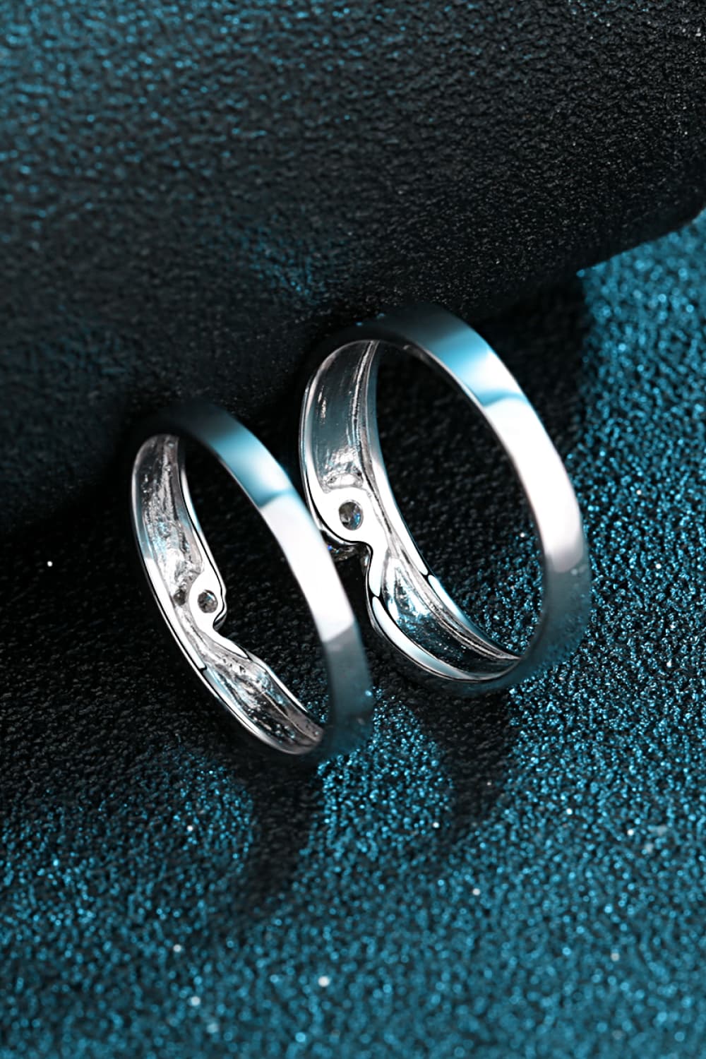 Moissanite Rhodium-Plated Ring in Men for Women