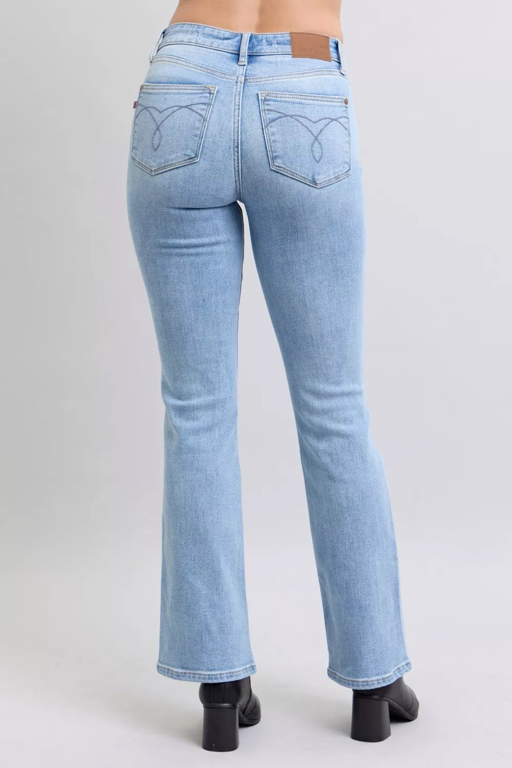 Mid Rise Thermal Bootcut Jeans for Women