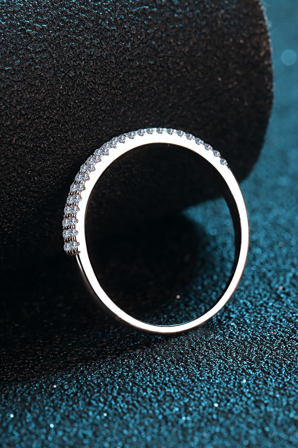 Moissanite 925 Sterling Silver Half-Eternity Ring for Women