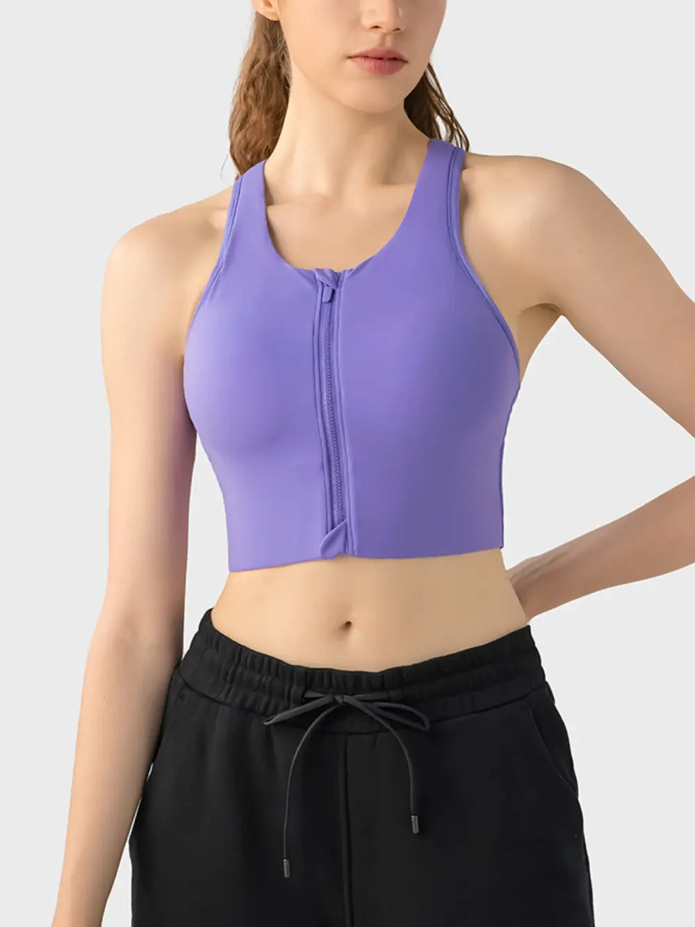 Wide Strap Sport Bra in Ivory for Women