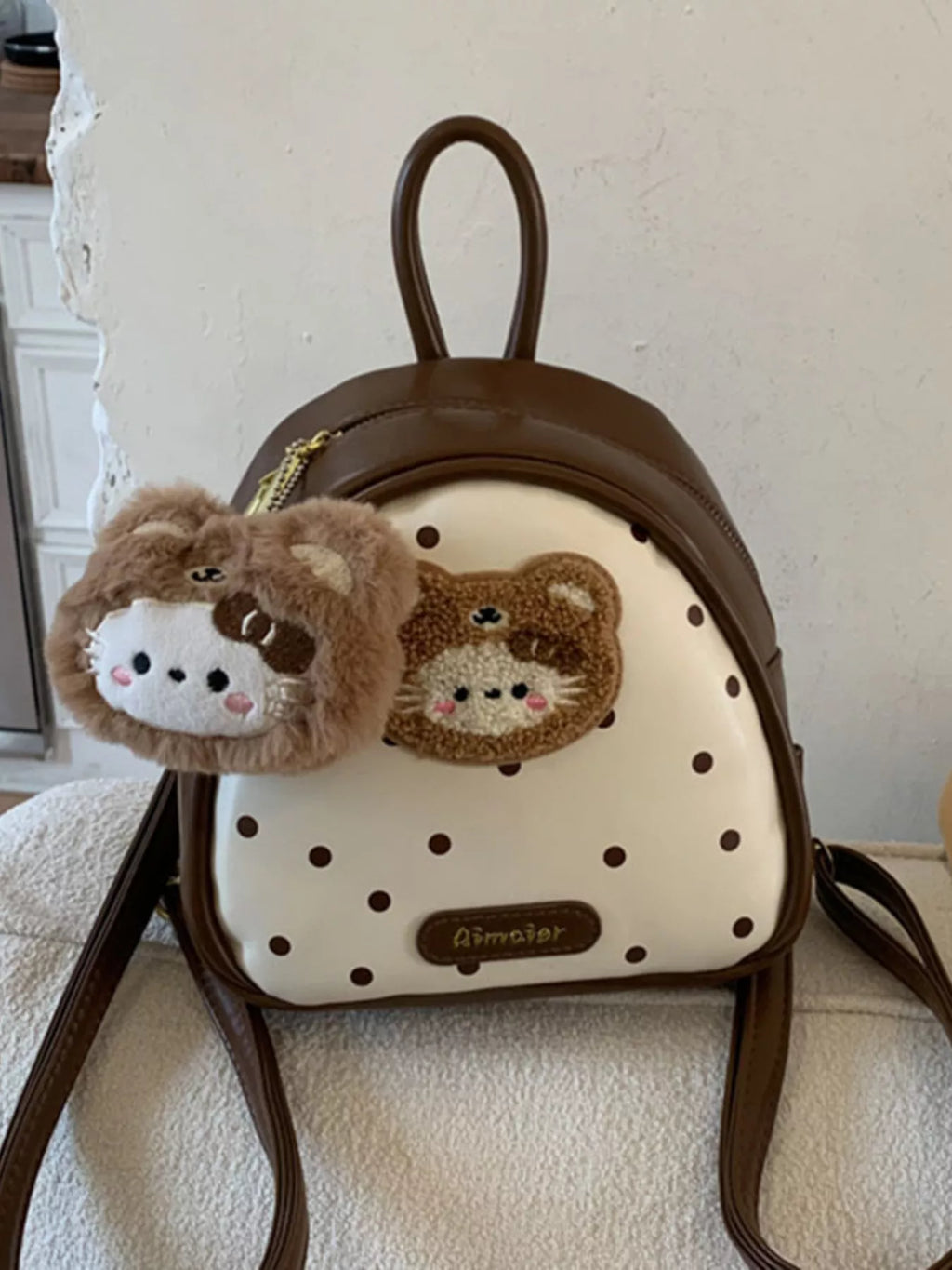 Cartoon Bear Backpack Bag for Women