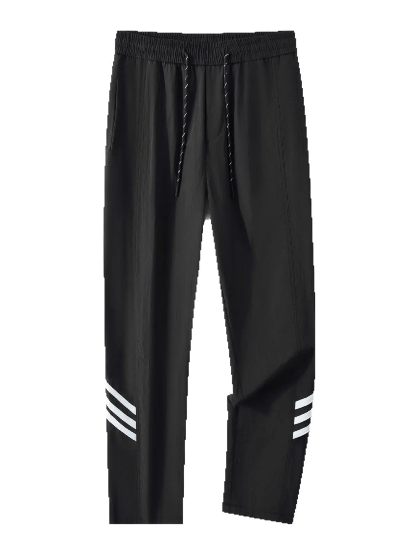 Plus Size Drawstring Wide Leg Pants in Light Khaki for Men