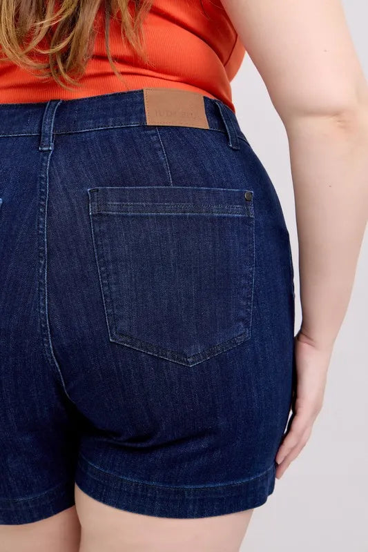High Waist Denim Shorts Plus Size for Women