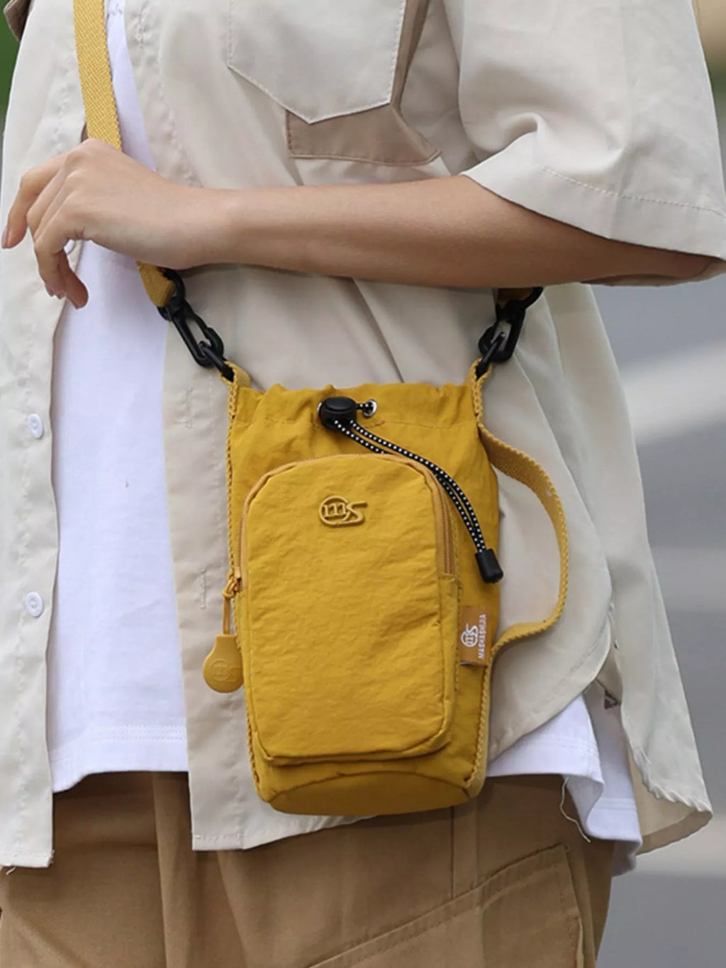 Drawstring Closure Lightweight Crossbody Bag for Women