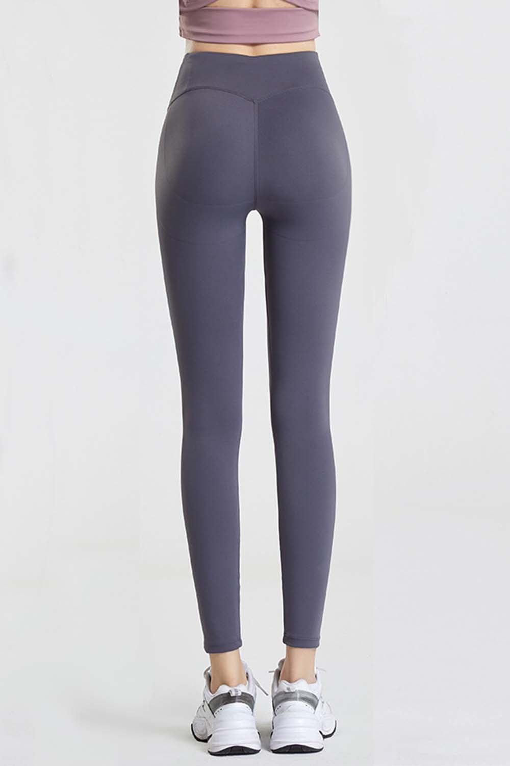 Wide Waistband Sports Pants in Dusty Pink for Women