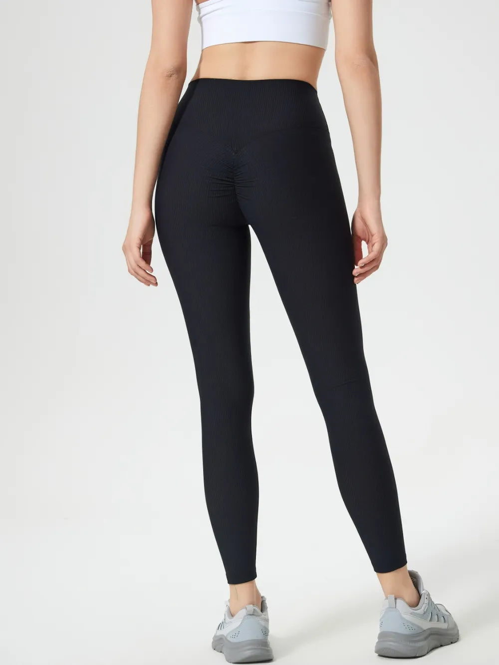 High Waist Active Leggings in Black for Women