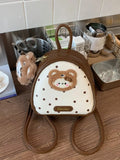 Cartoon Bear Backpack Bag in Brown for Women