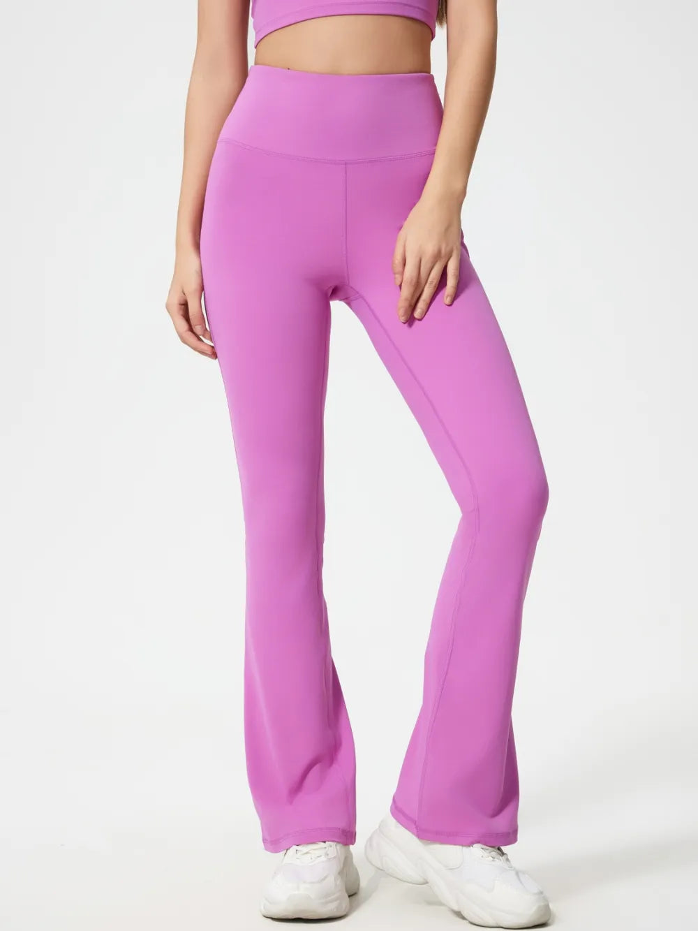 High Waist Active Pants in Mocha in Heliotrope Purple for Women