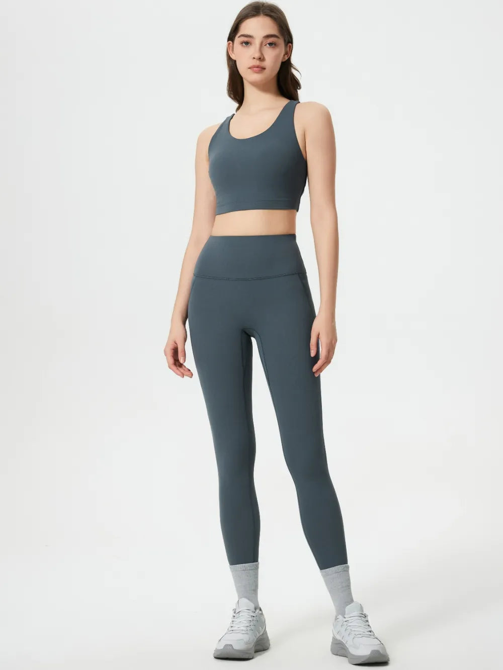 Wide Waistband Active Leggings in Fuchsia Pink for Women