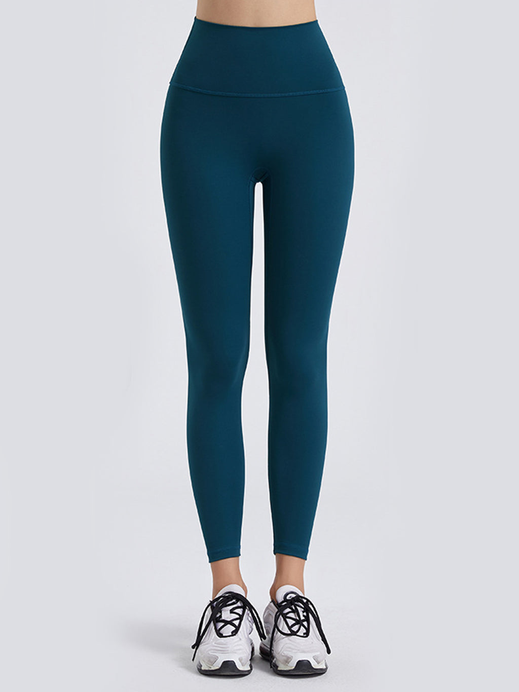 Wide Waistband Sports Leggings in Lilac in Burnt Coral for Women