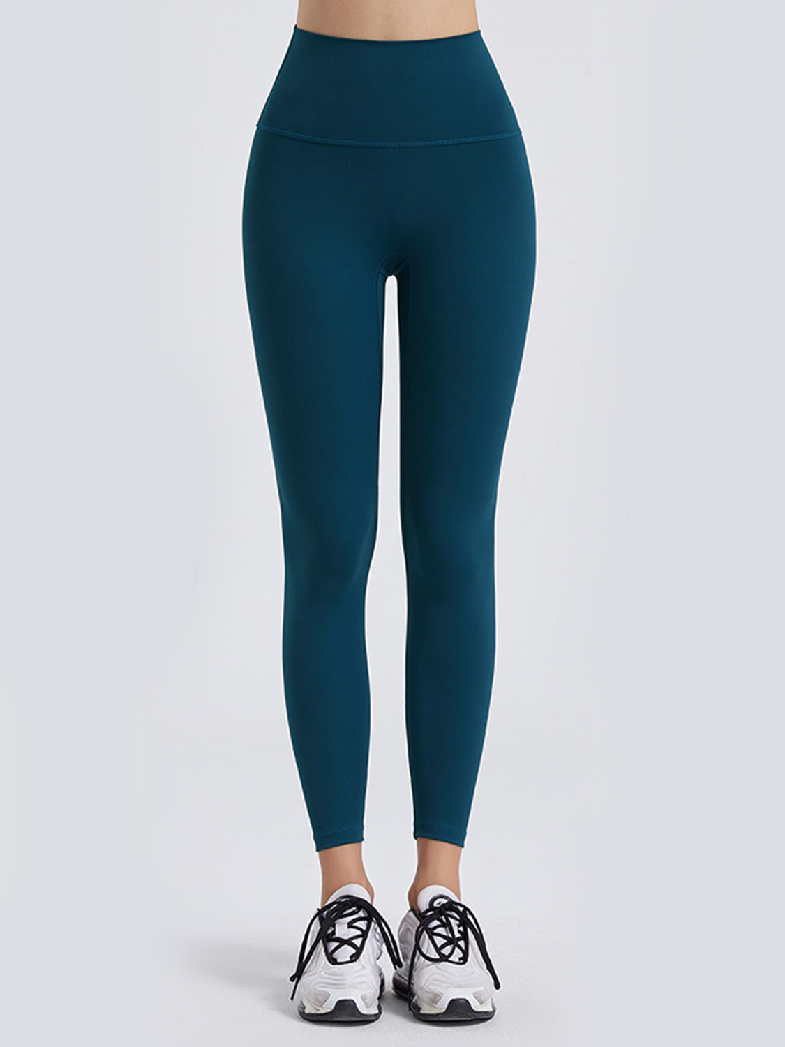Wide Waistband Sports Leggings in Lilac in Burnt Coral for Women