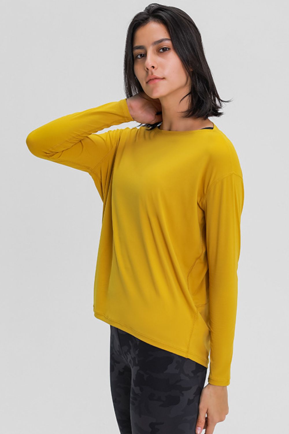 Loose Fit Active Top in Mauve for Women