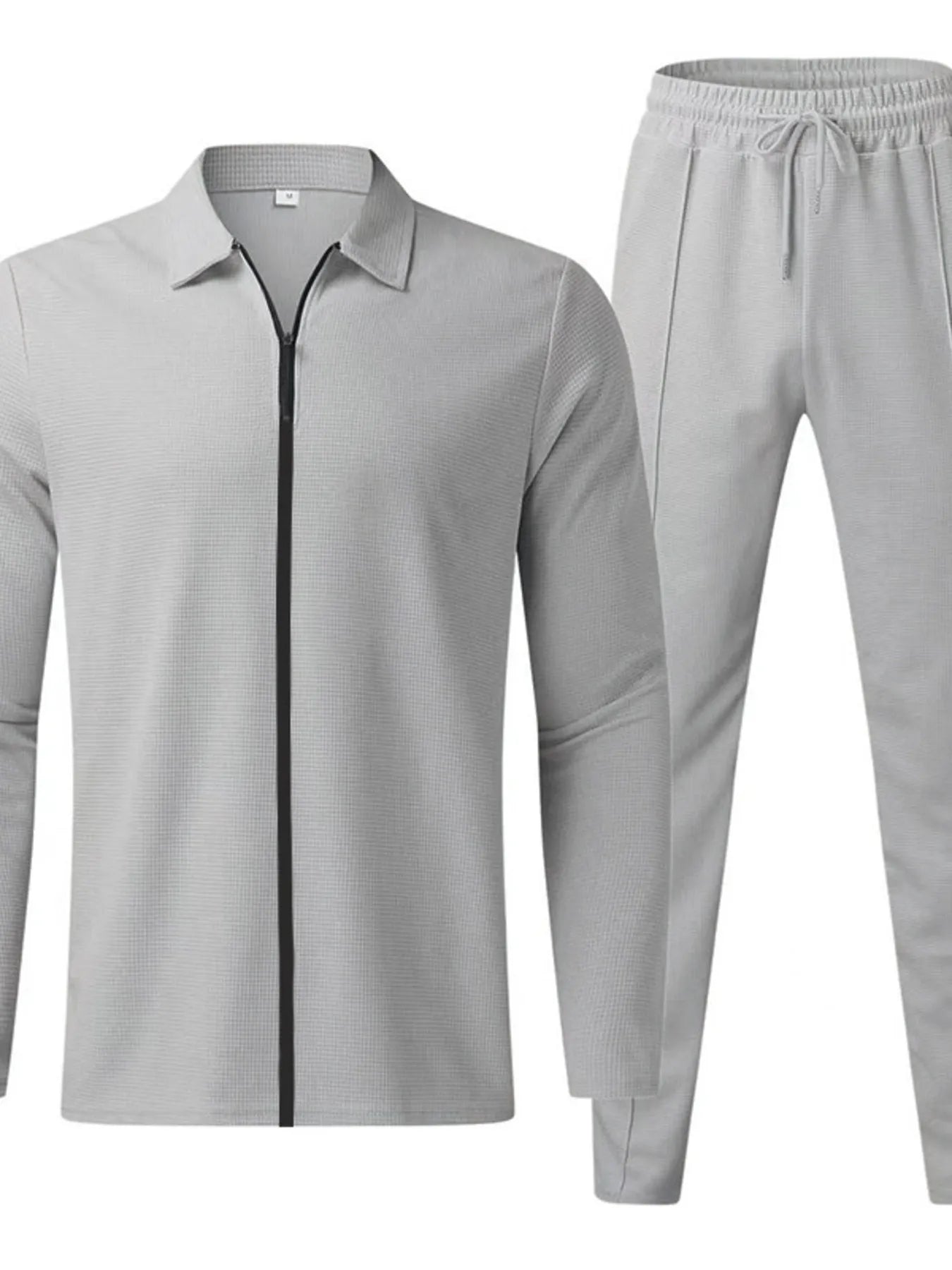 Zip Up Top and Pants Set Plus Size in Royal Blue for Men