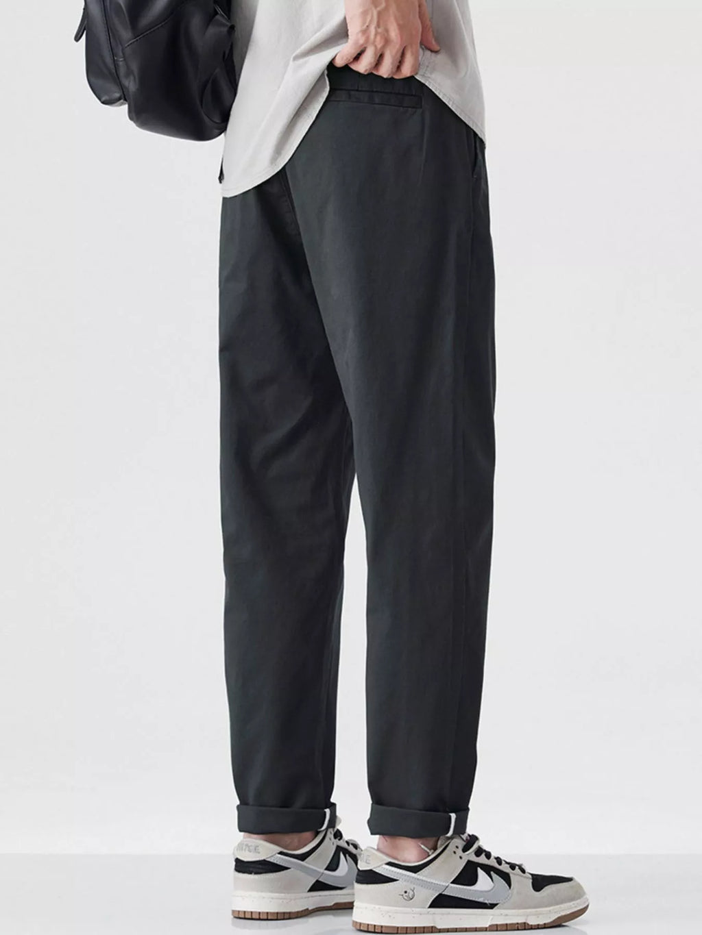 Loose Fit Pants in Khaki for Men