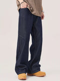 Wide Leg Jeans in Dark Blue for Men