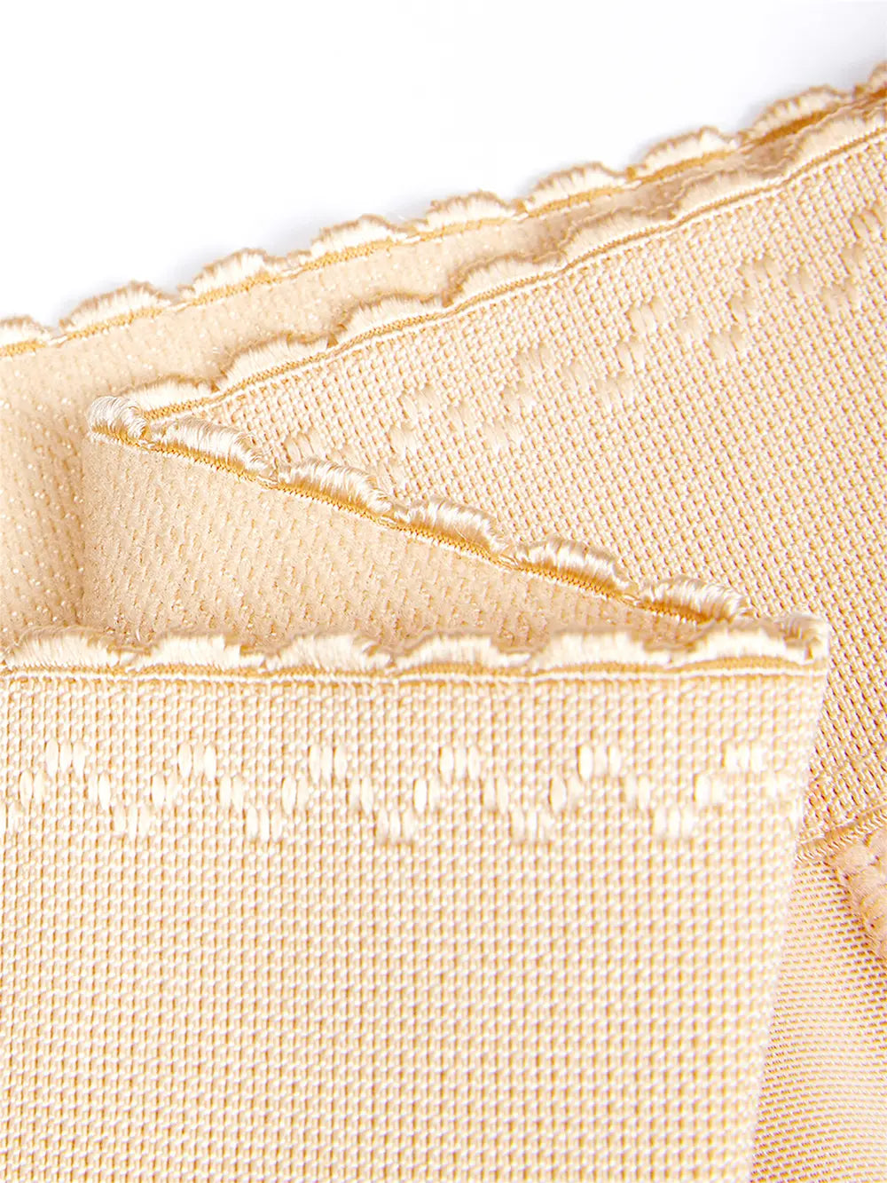 Plus Size Lace Detail Hook-and-Eye Shaping Shorts in Ivory for Women
