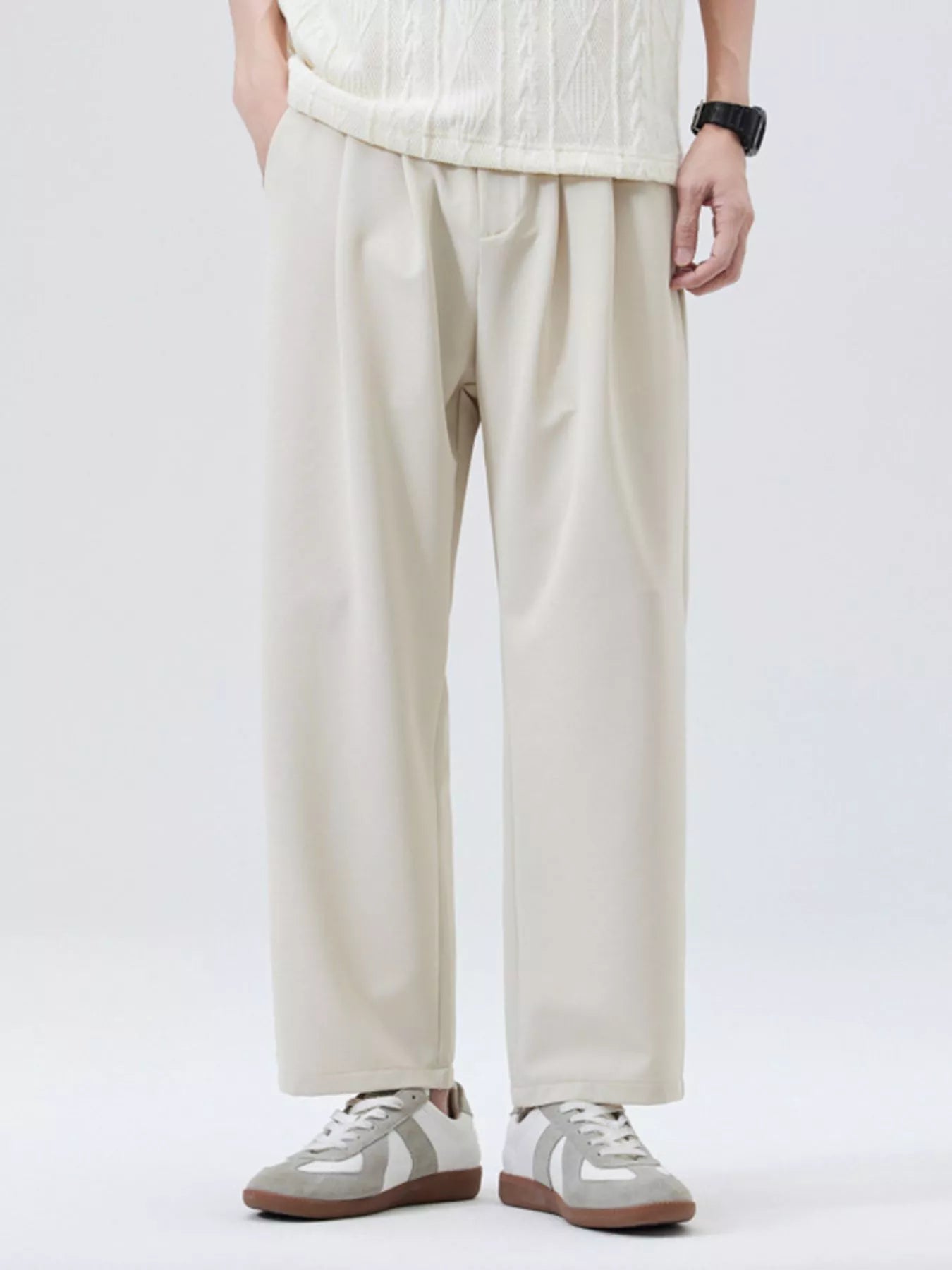 Casual Loose Fit Pants Plus Size in Black for Men