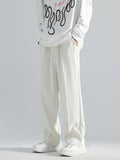 Loose Fit Casual Pants Plus Size in Creamy-White for Men
