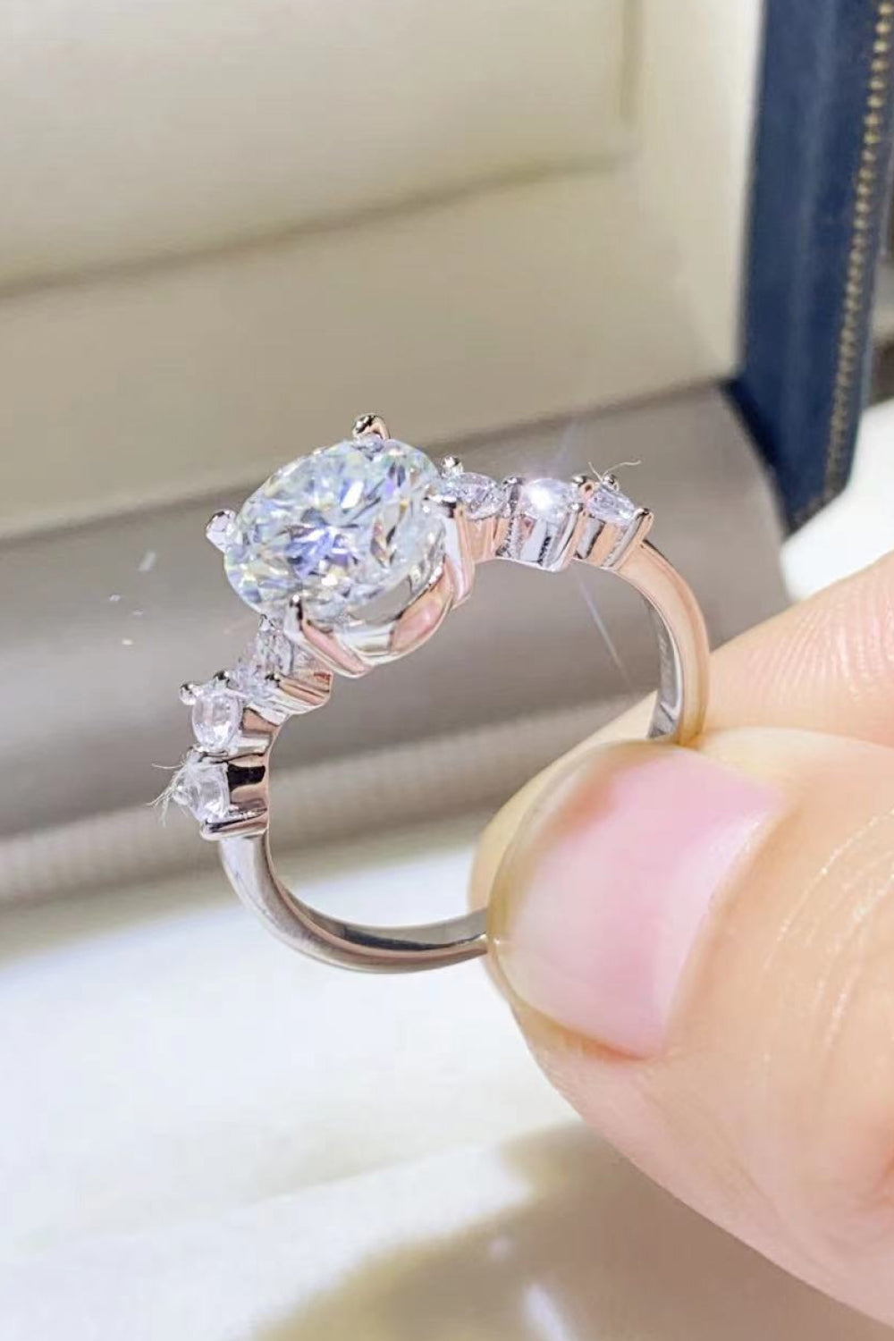 2 Carat Moissanite 925 Sterling Silver Ring for Women