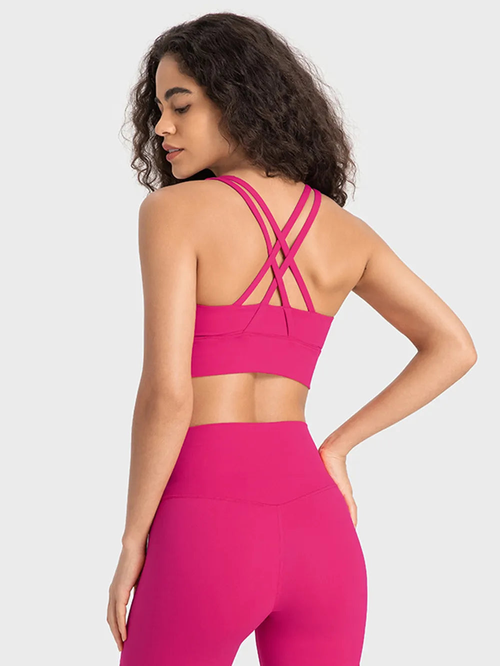Crisscross Scoop Neck Active Tank in Sage for Women