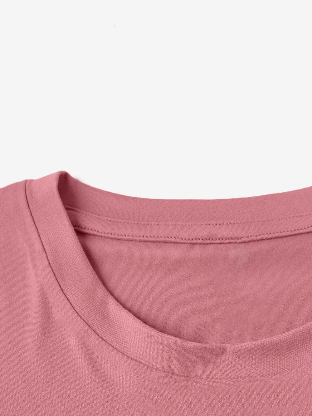 Easter Vibes Round Neck Short Sleeve T-Shirt in Blush Pink for Women