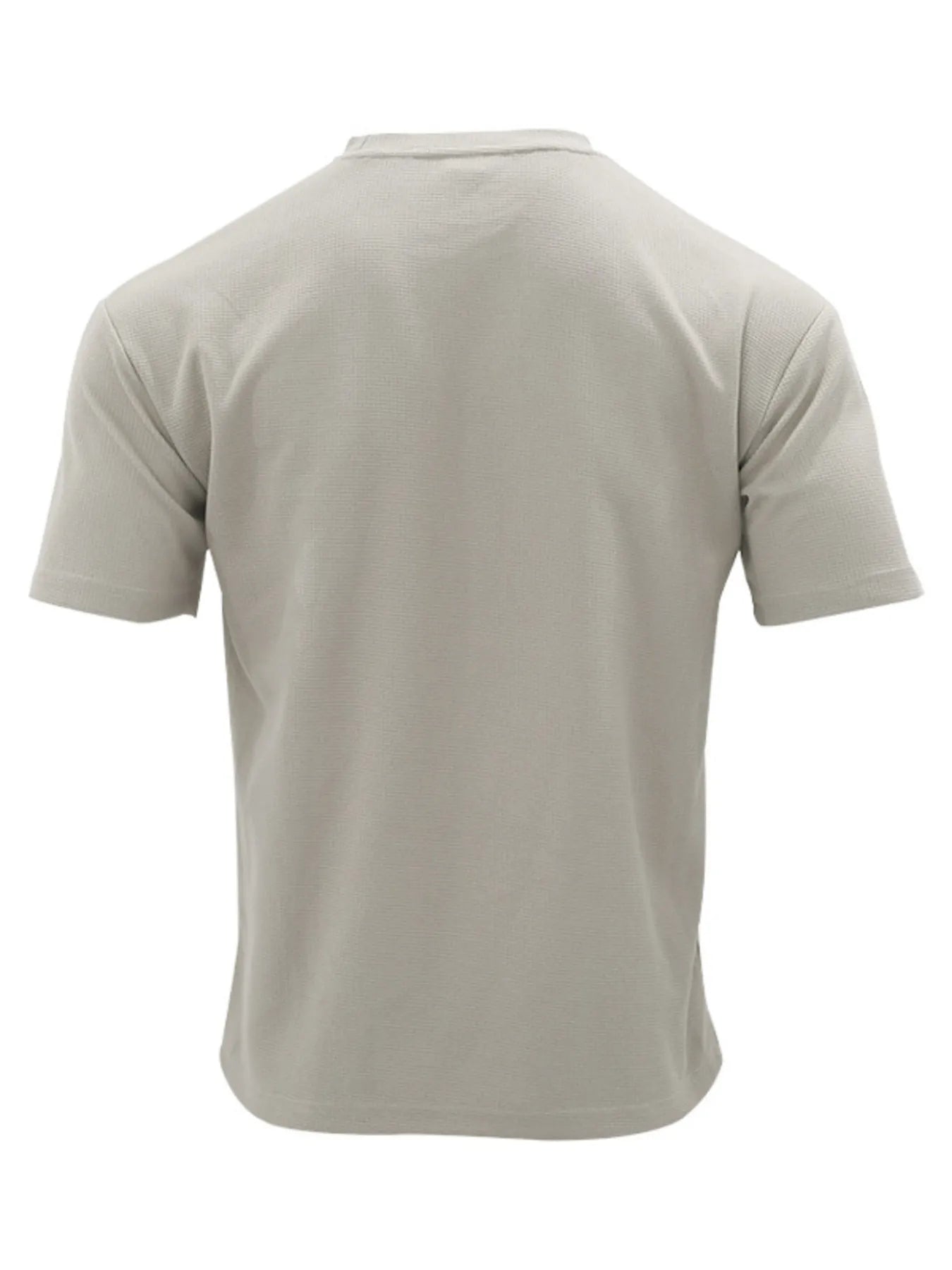 Round Neck Tee and Shorts Set Plus Size in Khakis for Men