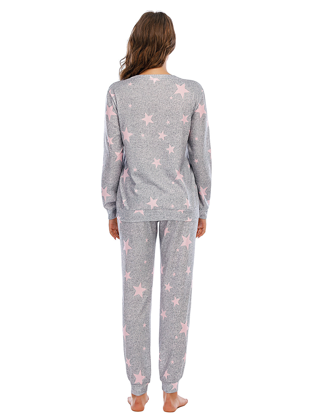 Star Top and Pants Lounge Set in Peacock Blue for Women