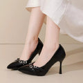 Point Toe High Heels Pumps in Black for Women