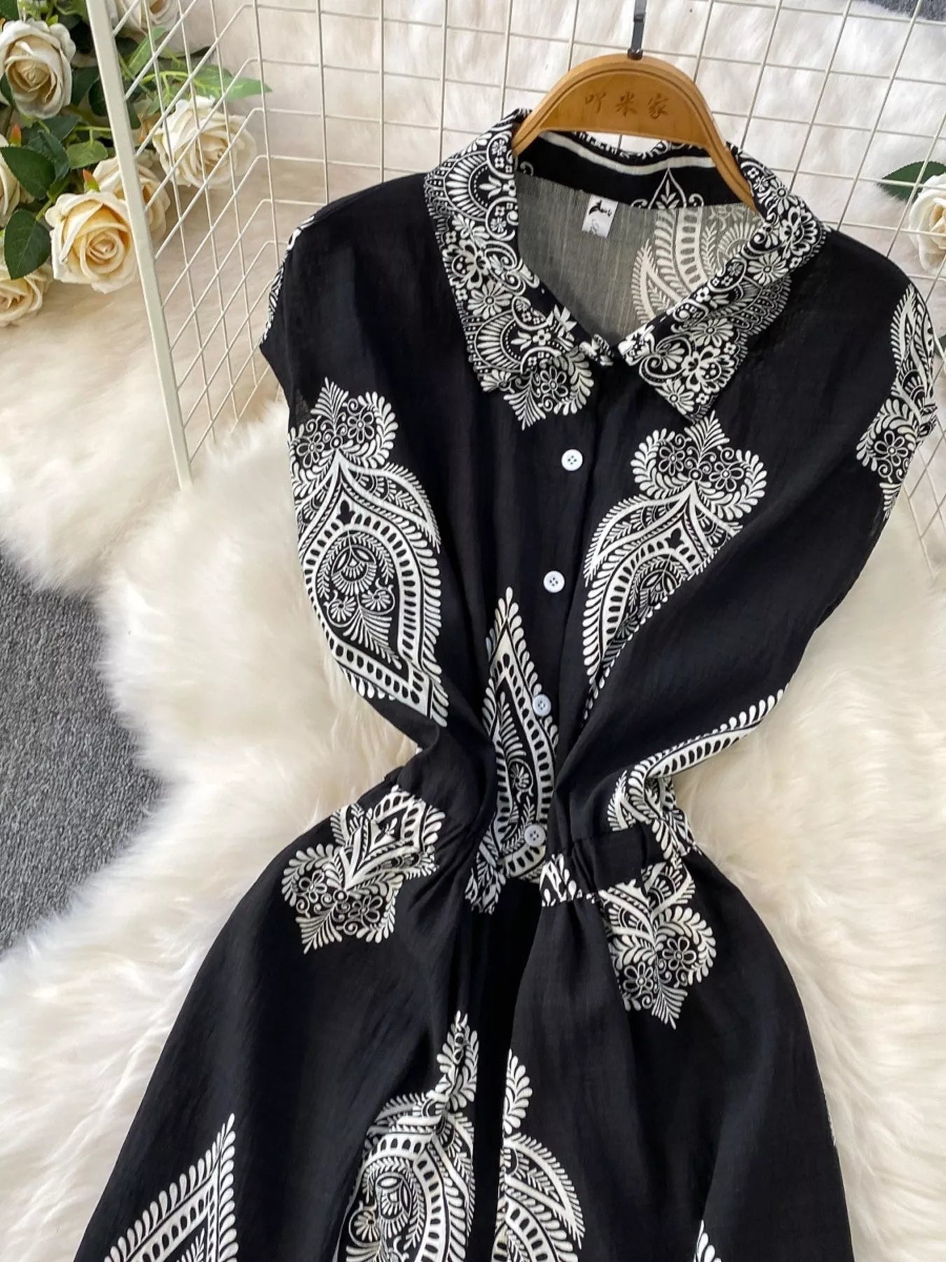 Green Button Front Wide Leg Jumpsuit for Women