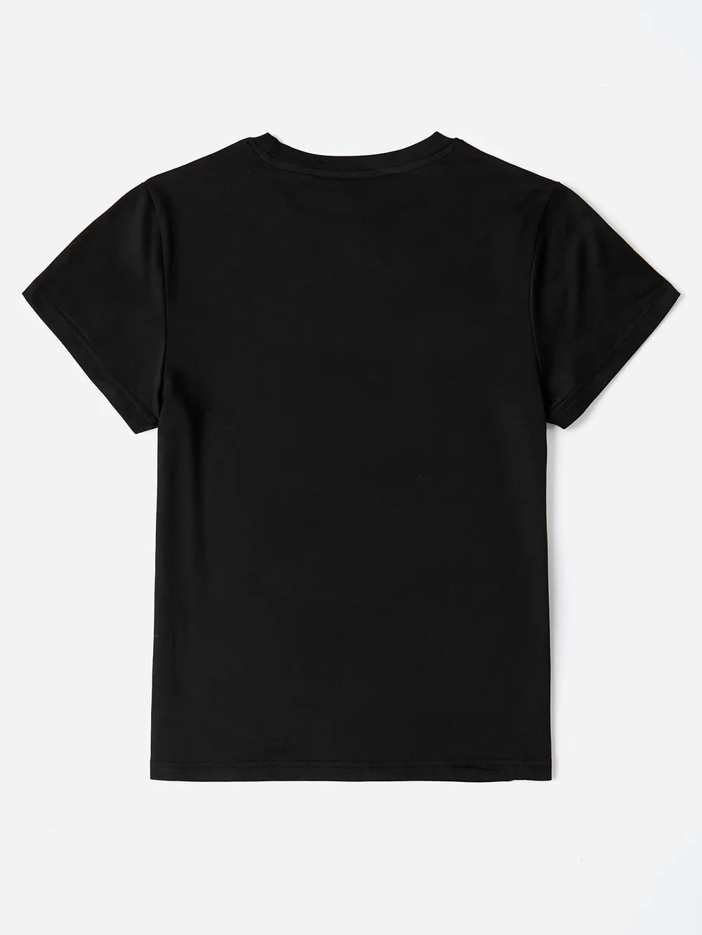 Mama Round Neck Short Sleeve T-Shirt in Black for Women