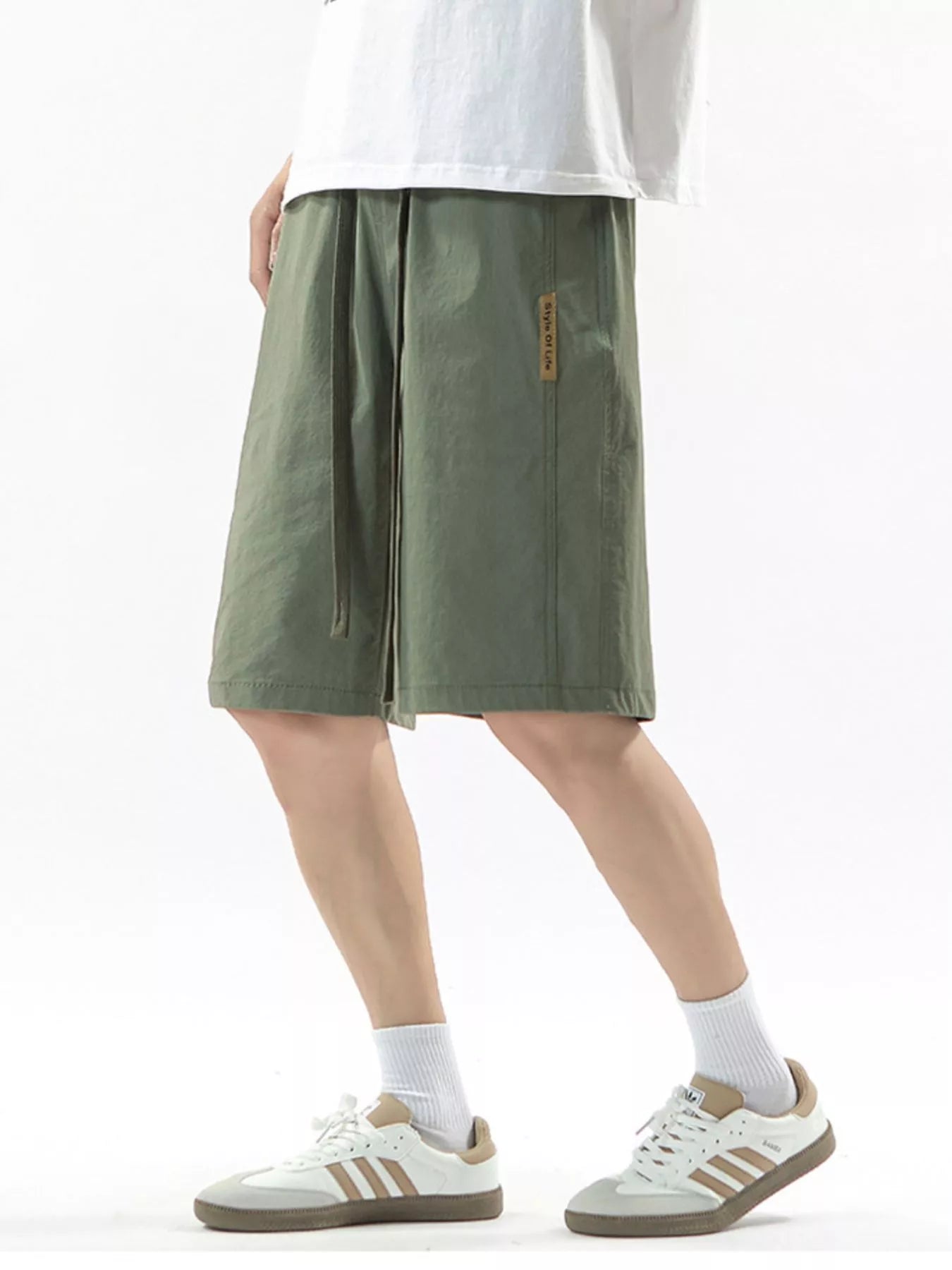 Drawstring Casual Loose-Fit Pants Plus Size in Mi Xing for Men
