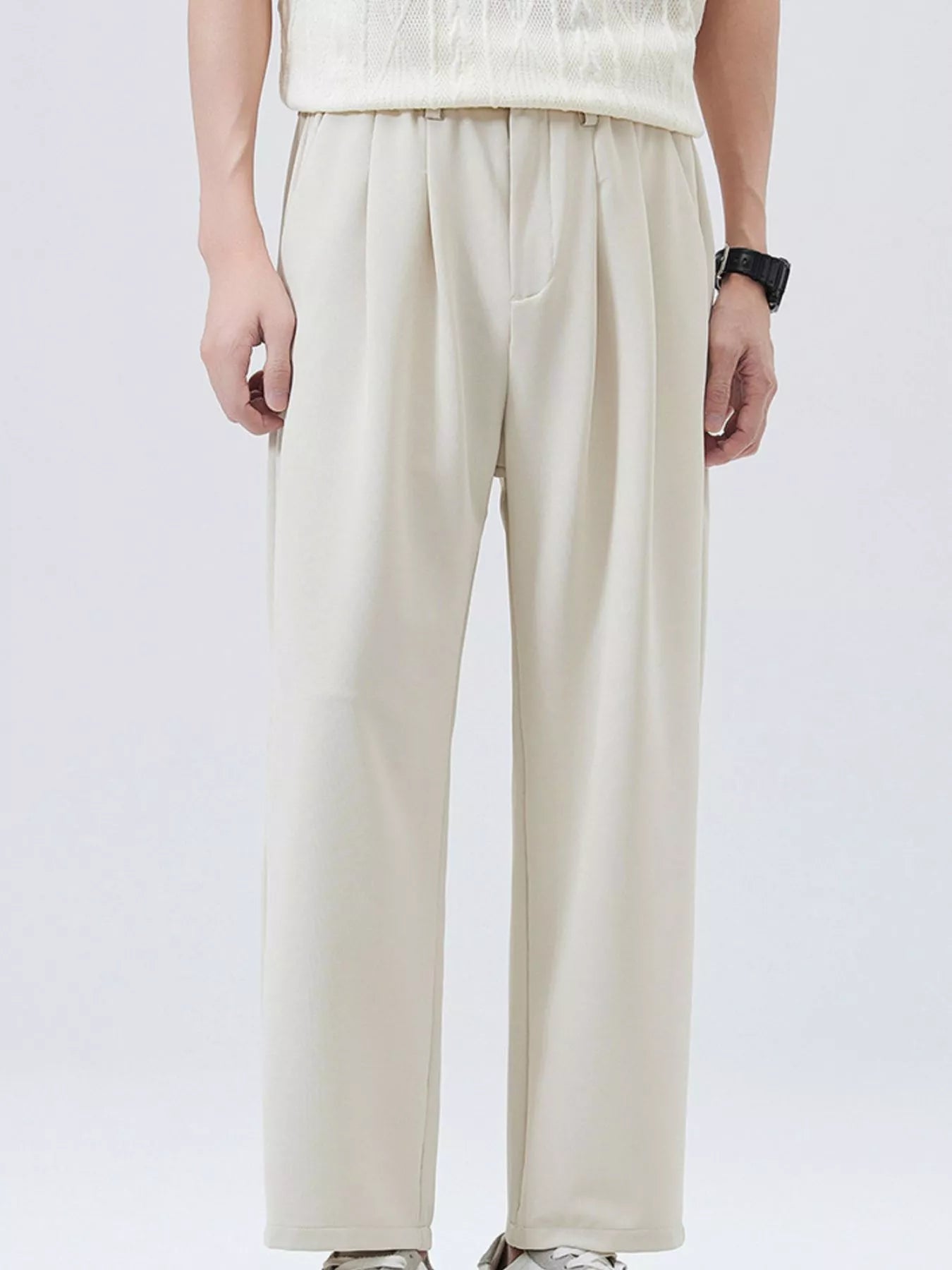 Casual Loose Fit Pants Plus Size in Black for Men